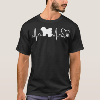 Hartslag Bichon Frise Hond Animal Rescue Lifeline T-shirt