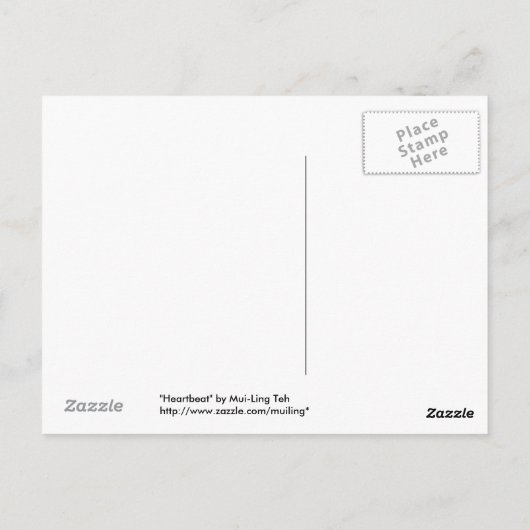 hartslag briefkaart (Achterkant)