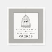  hartslag bruiloft met True Love Wedding Servetten (Voorkant)