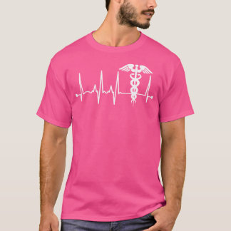 Hartslag Caduceus voor vrouwelijke Mannen Ziekenhu T-shirt