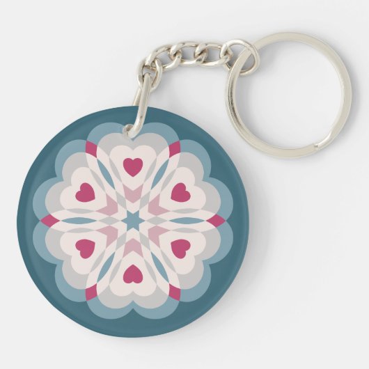 Hartslag caleidoscoop sleutelhanger (Achterkant)