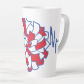 Hartslag Cheer Pom-Pom Grafisch Latte Mok (Rechterhoek)