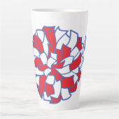 Hartslag Cheer Pom-Pom Grafisch Latte Mok (Voorkant)