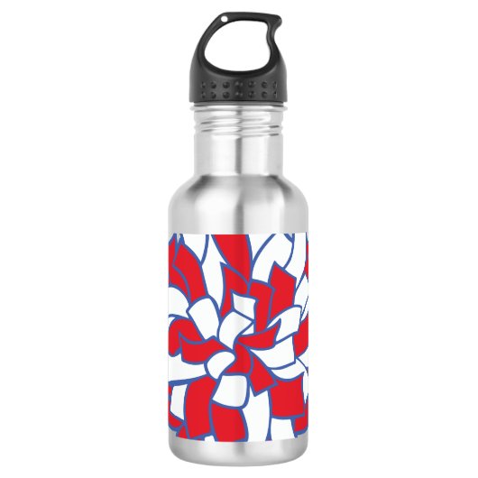 Hartslag Cheer Pom-Pom Grafisch Waterfles (Voorkant)
