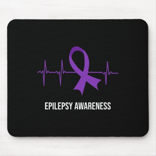 Hartslag ECG Ontwerp Epilepsie Bewustzijn Muismat (Voorkant)