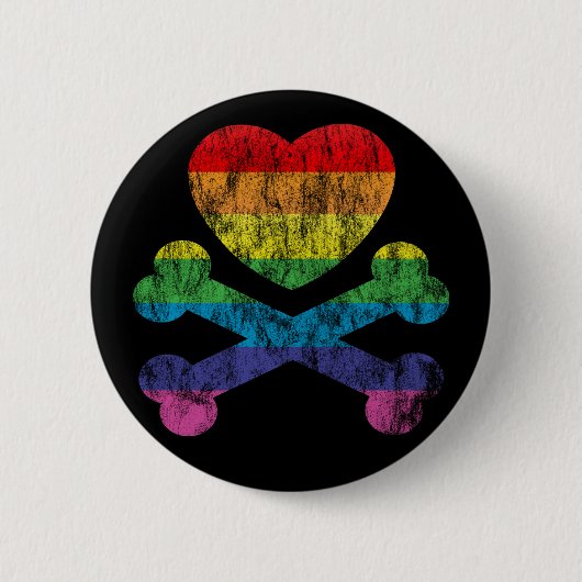 hartslag en botten. ronde button 5,7 cm (Voorkant)