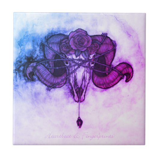 hartslag en vingerafdrukken tegeltje (Voorkant)