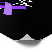 Hartslag Epilepsie Lintepilepsie Aandoening AWAREN Poster (Hoek)