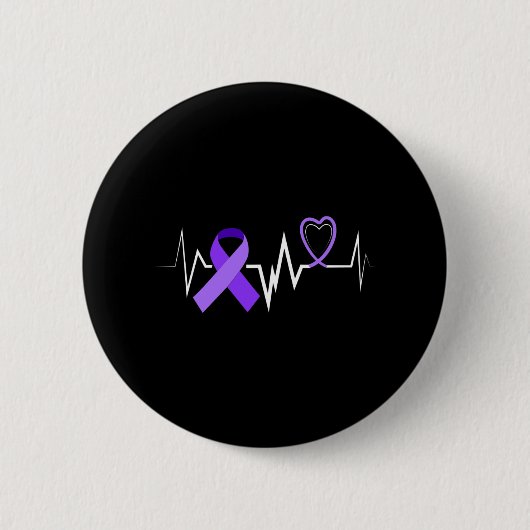 Hartslag Epilepsie Lintepilepsie Aandoening AWAREN Ronde Button 5,7 Cm (Voorkant)