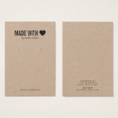 Hartslag gemaakt met Love Kraft Earring Display Ka Visitekaartje (Voorkant /achterkant)