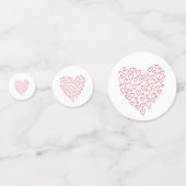 Hartslag gemaakt met rode harten Confetti (Achterkanten)