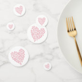 Hartslag gemaakt met rode harten Confetti (Groep)