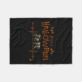 Hartslag Happy Halloween Doctor Nurse Fleece Deken (Voorkant (Horizontaal))