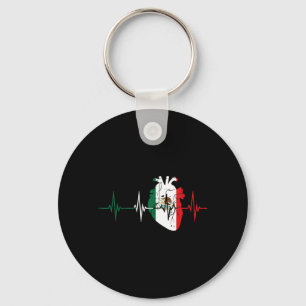 Hartslag Hart Mexico Vlag Liefde Mexicaanse Mannen Sleutelhanger
