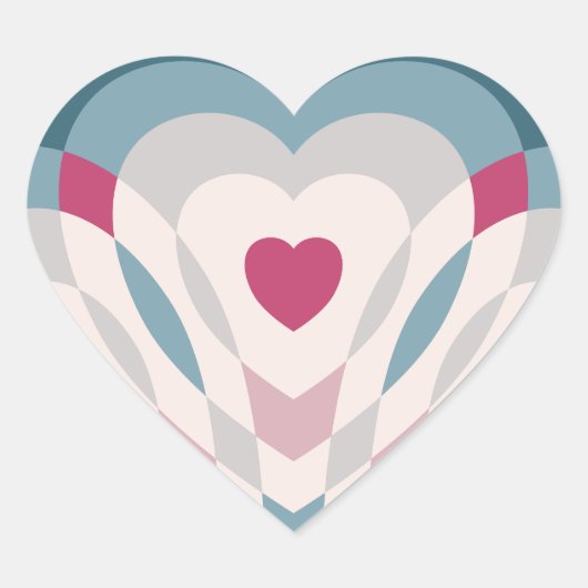 hartslag hart sticker (Voorkant)