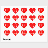 hartslag hart sticker (Vel)