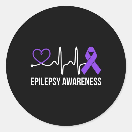 Hartslag Hartepilepsie Bewustzijn Epileptische pul Ronde Sticker (Voorkant)