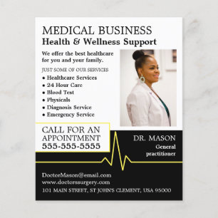 Hartslag, huisarts, verpleegkundige, arts flyer