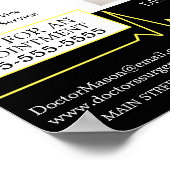 Hartslag, huisarts, verpleegkundige, arts poster (Hoek)