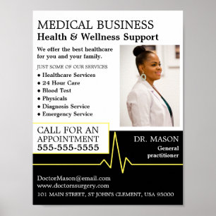 Hartslag, huisarts, verpleegkundige, arts poster