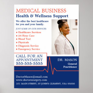 Hartslag, huisarts, verpleegkundige, arts poster