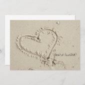 Hartslag in de uitnodiging voor zandstralen (Voorkant / Achterkant)