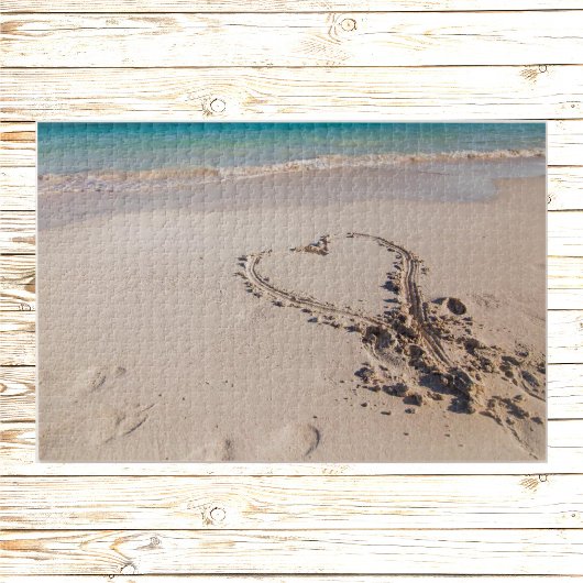 Hartslag in de zand-puzzel legpuzzel