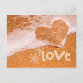 Hartslag in de zand. Valentijnsdag Feestdagenkaart (Voorkant)