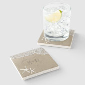 Hartslag in de Zandstaartwiekring Stenen Onderzetter (Zijkant)