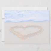 Hartslag in de Zandstrand bruiloft Kaart (Achterkant)