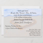 Hartslag in de Zandstrand bruiloft Kaart (Voorkant)