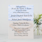 Hartslag in de Zandstrand bruiloft Kaart (Staand voorkant)