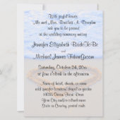 Hartslag in de Zandstrand bruiloft Kaart (Voorkant)