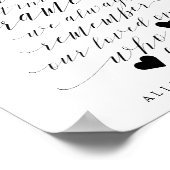 Hartslag in het Lijst van het gebaar van het huwel Poster (Hoek)