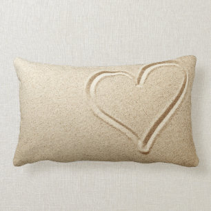 Hartslag in het zand kussen