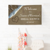 Hartslag in het zand-strand Vrijgezellenfeest Spandoek (Insitu)