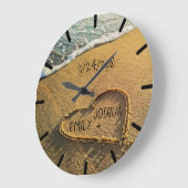 Hartslag in het zand-tropisch strand grote klok (Hoek)