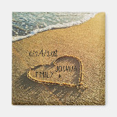 Hartslag in het zand-tropisch strand magneet (Voorkant)