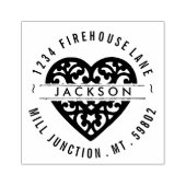 Hartslag in omloop Adres Stempel (Afrduk)