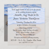 Hartslag in zand-strand bruiloft met RSVP Kaart (Voorkant / Achterkant)