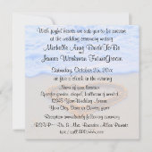 Hartslag in zand-strand bruiloft met RSVP Kaart (Voorkant)