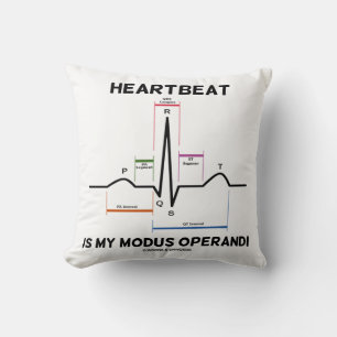 hartslag is mijn bewegingsoperandi-elektrocardiogr kussen