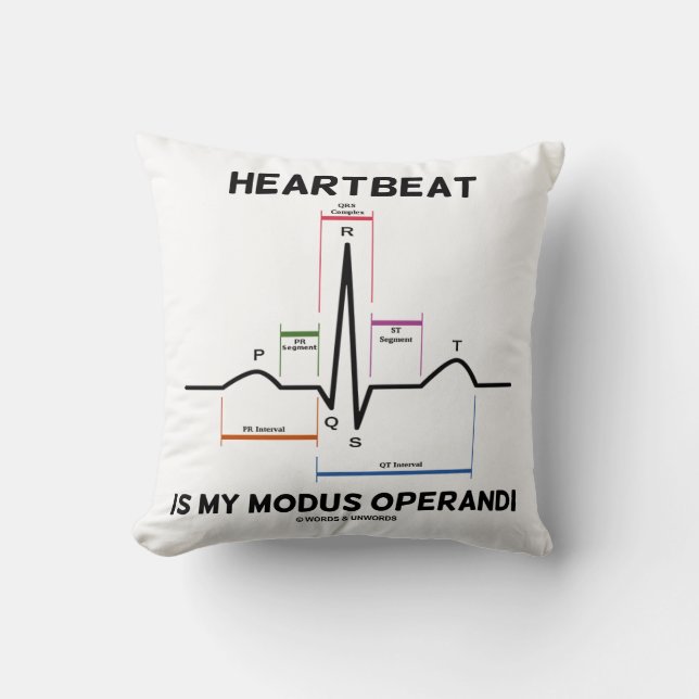 hartslag is mijn bewegingsoperandi-elektrocardiogr kussen (Voorkant)