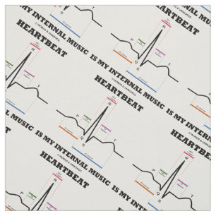 hartslag is mijn interne muziek EKG Sinus Rhythm Stof