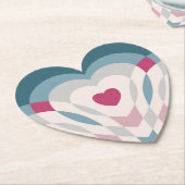 hartslag kartonnen onderzetters (Gekanteld)