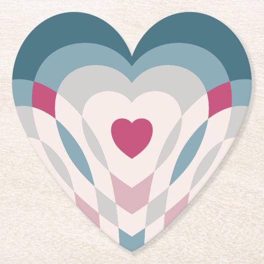 hartslag kartonnen onderzetters (Voorkant)