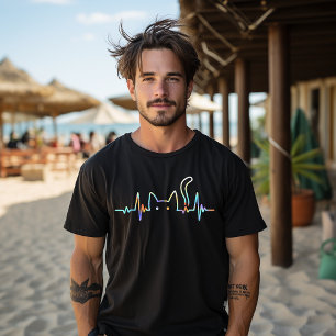 Hartslag Kat Liefhebber Dier Silhouet Schattige Ka T-shirt