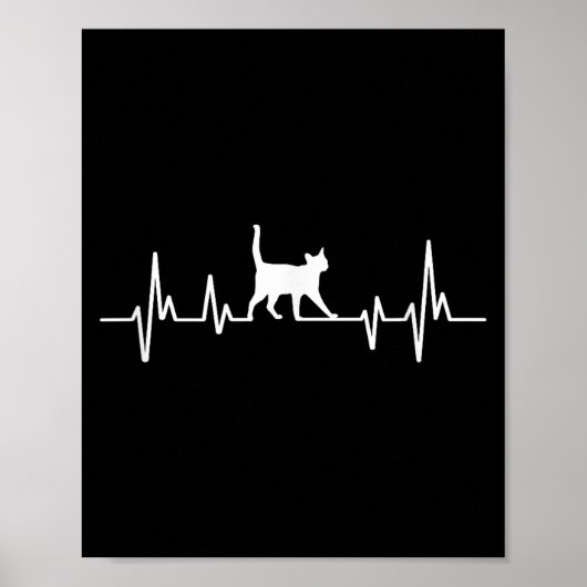Hartslag Kat Poster (Voorkant)