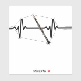 Hartslag klarinet sticker