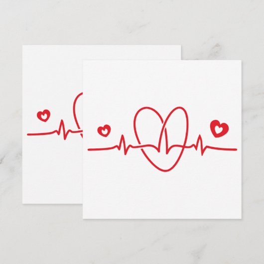 Hartslag krabbels kaart (Voorkant / Achterkant)